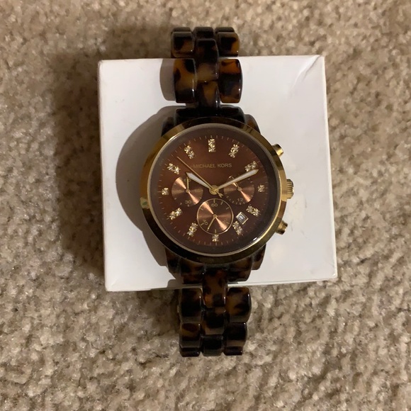 Gold and tortoise Michael Kors watch - Picture 1 of 4